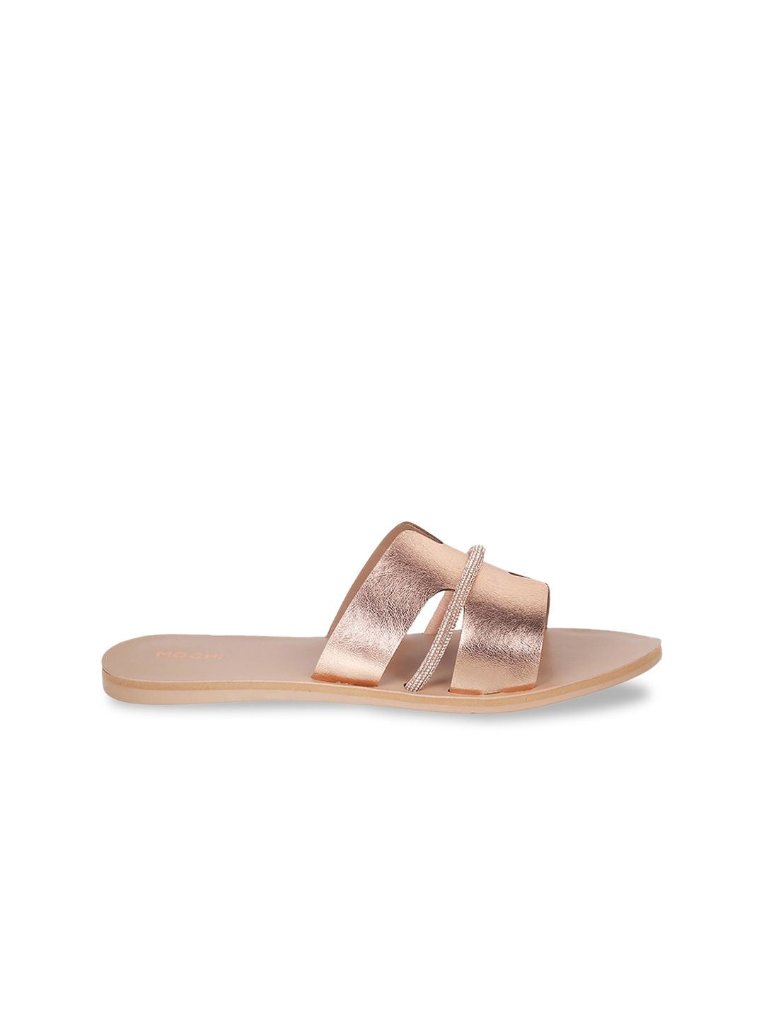 Mochi Textured Open Toe Flats
