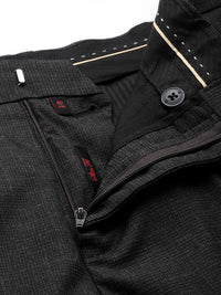 Raymond Men Textured Slim Fit Formal Trousers