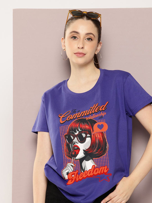 Dillinger Women Boxy Regular Printed Tshirt