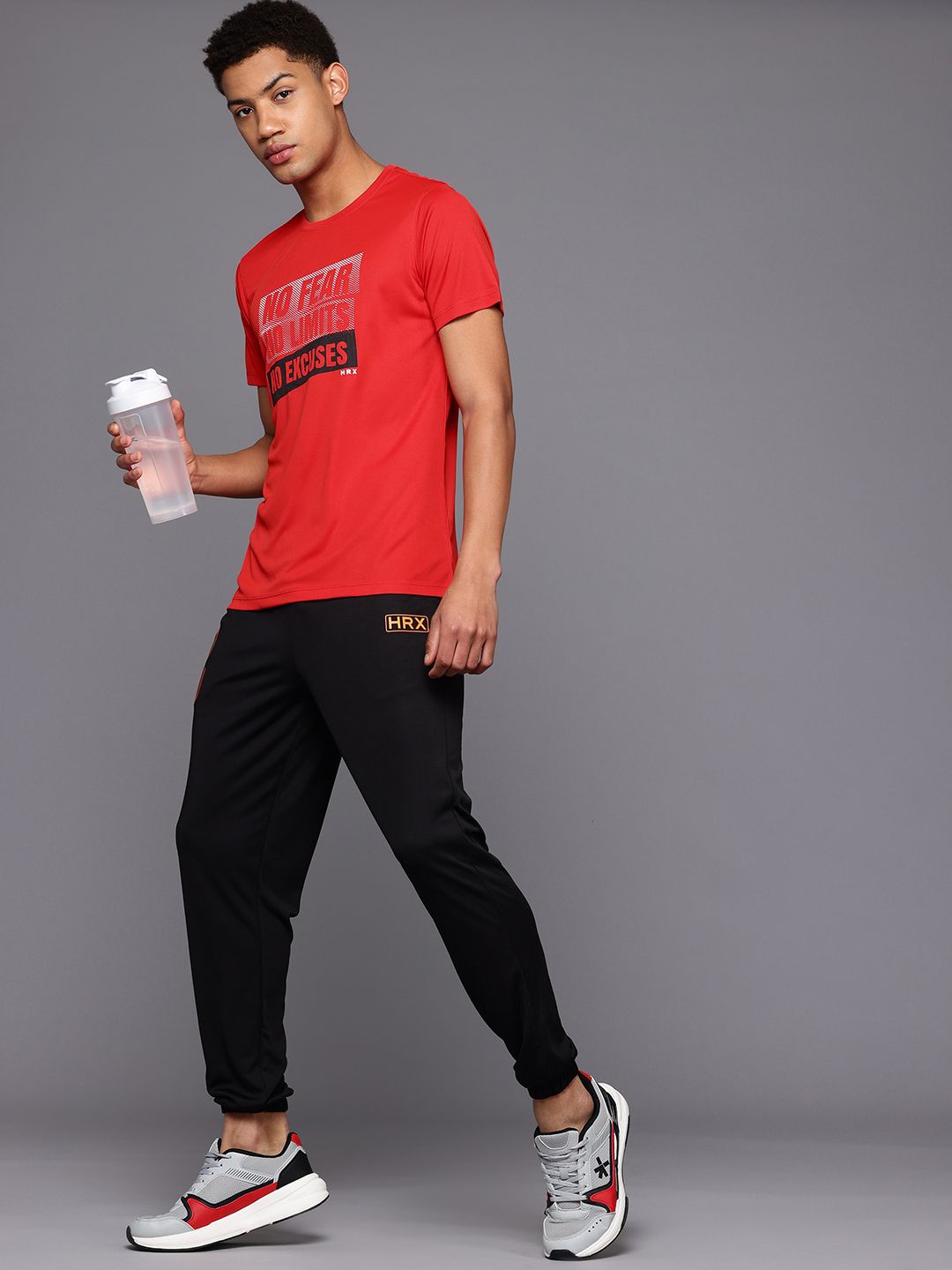 HRX by Hrithik Roshan Typography Printed Rapid-Dry Training T-shirt