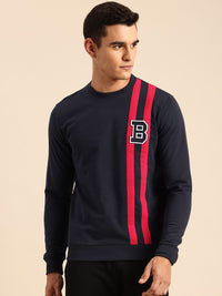 Being Human Pure Cotton Striped Sweatshirt