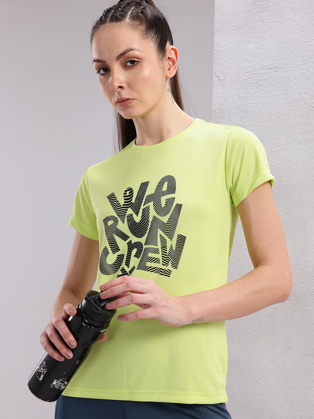 HRX by Hrithik Roshan Typography Printed Rapid Dry Running T-shirt