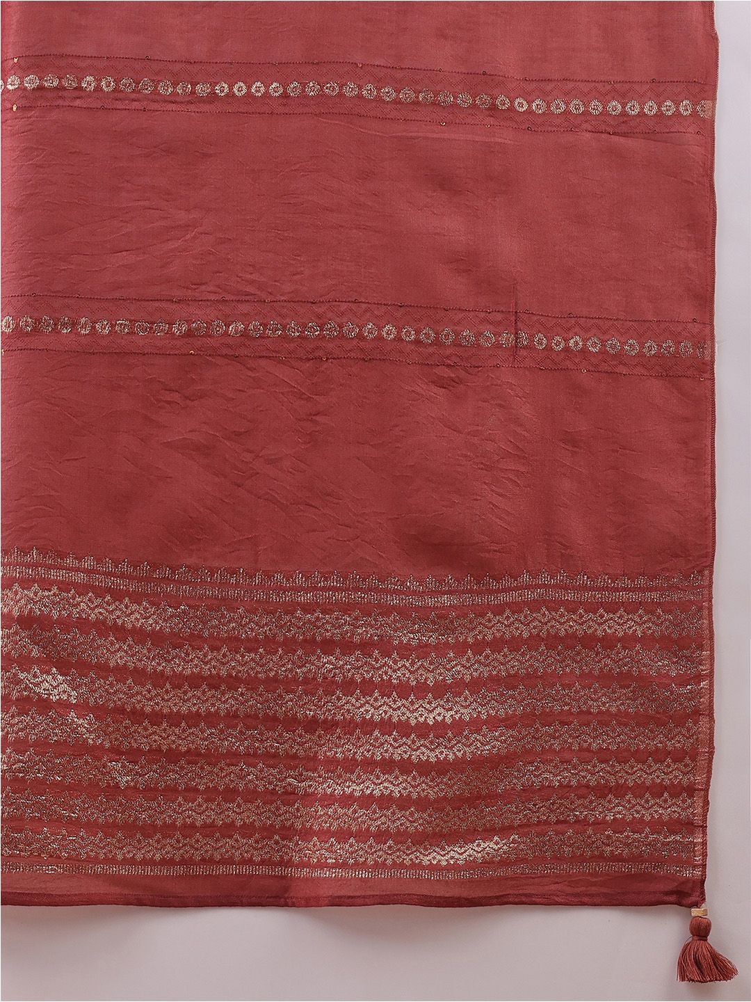 KALINI Yoke Design Sequinned Straight Kurta With Trousers And Dupatta