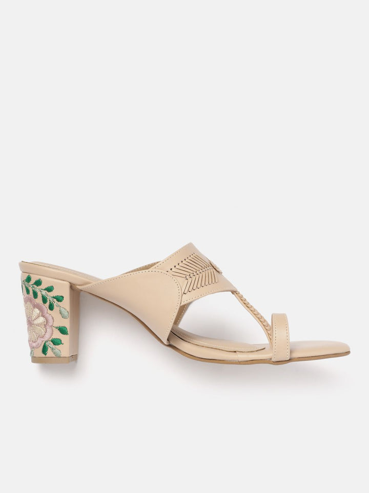 House of Pataudi Ethnic Motif Design Block Heels