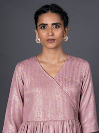 W Purple Ethnic Maxi Midi Dress