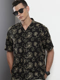 The Indian Garage Co Floral Embroidered Drop-Shoulder Sleeves Relaxed Fit Casual Shirt