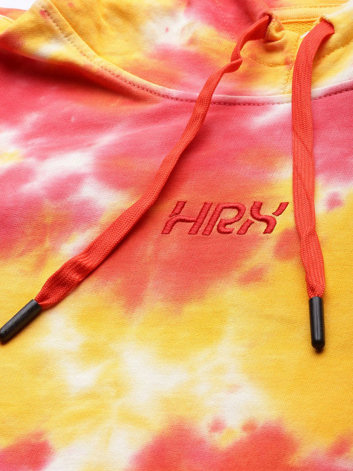 HRX By Hrithik Roshan Lifestyle Women Yellow & Pink Rapid-Dry Brand Carrier Sweatshirts