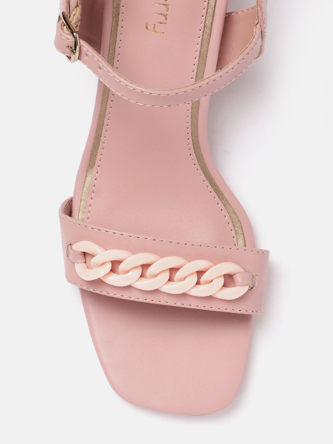 DressBerry Chain Detail Block Heels
