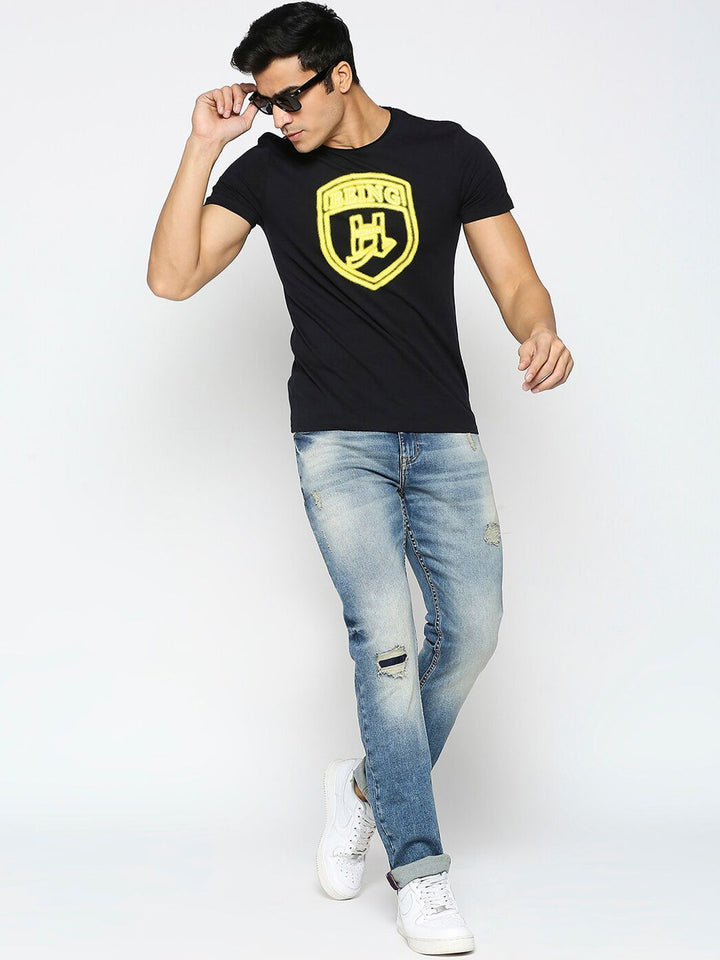 Being Human Men Mildly Distressed Heavy Fade Slim Fit Jeans