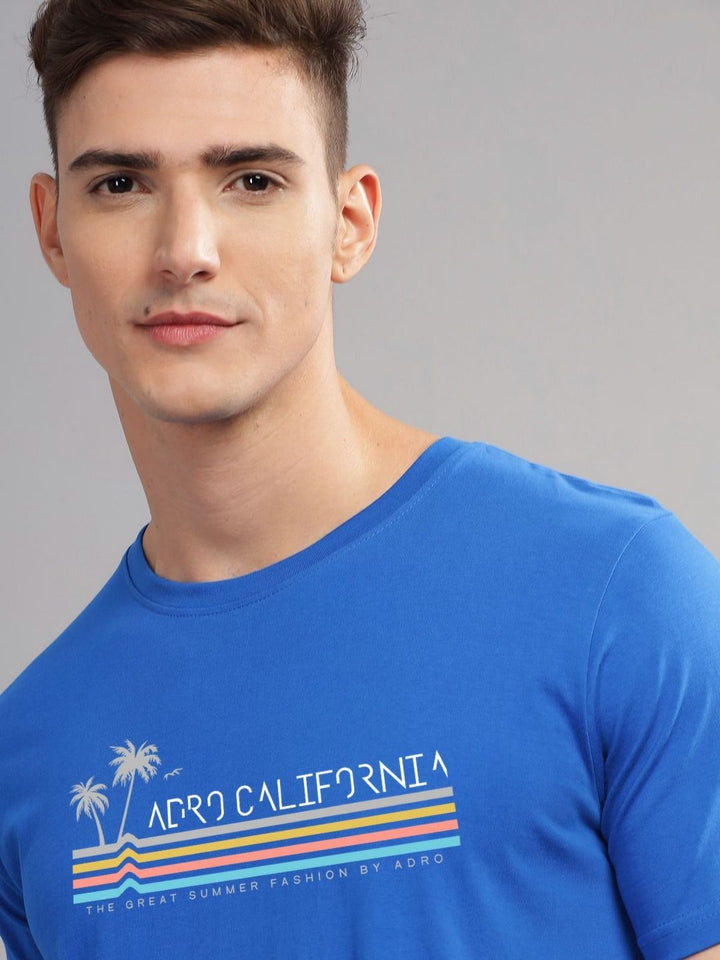 ADRO Typography Printed Round Neck Pure Cotton T-shirt