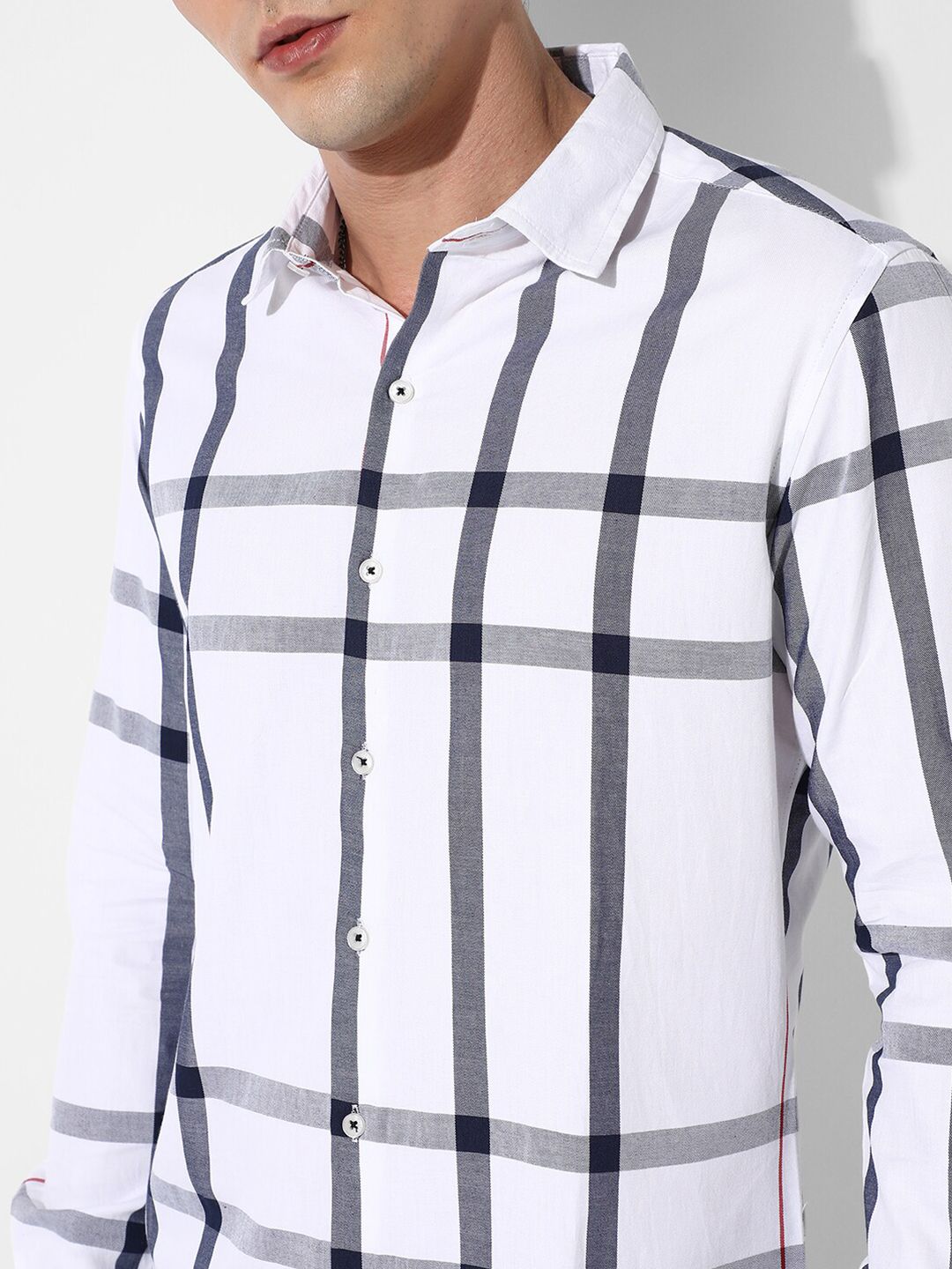 Campus Sutra Classic Striped Cotton Casual Shirt