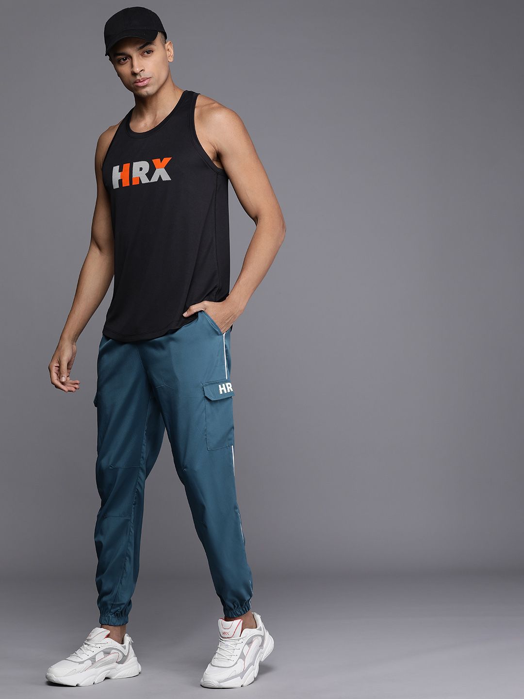 HRX by Hrithik Roshan Men Brand Logo Printed Badminton Rapid-Dry T-shirt