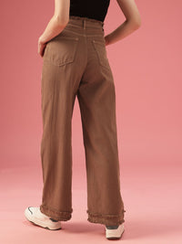 DressBerry Women Baggy Wide Leg High-Rise Light Fade Stretchable Jeans