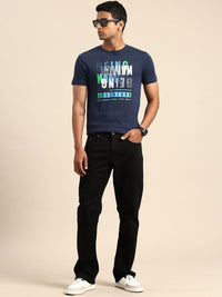 Being Human Typography Printed Pure Cotton Slim Fit T-shirt