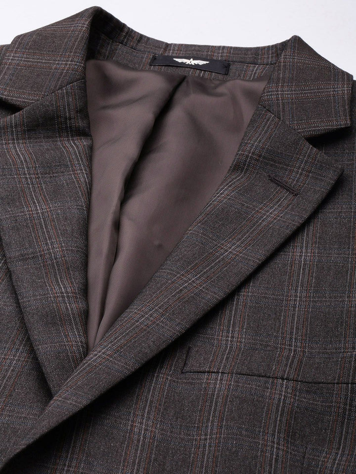 Park Avenue Checked Single Breasted Formal Blazer and Trouser