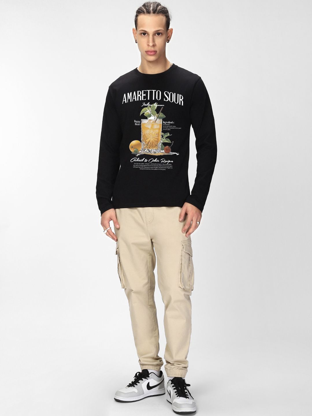 Bewakoof Men Typography Printed Round Neck Pure Cotton Relaxed Fit T-shirt