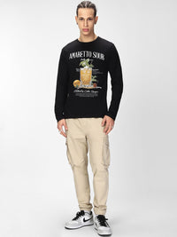 Bewakoof Men Typography Printed Round Neck Pure Cotton Relaxed Fit T-shirt