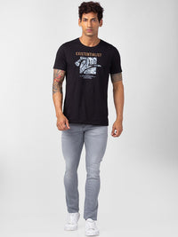 Spykar Men Slim sesuai dengan seluar jeans pudar berat rendah