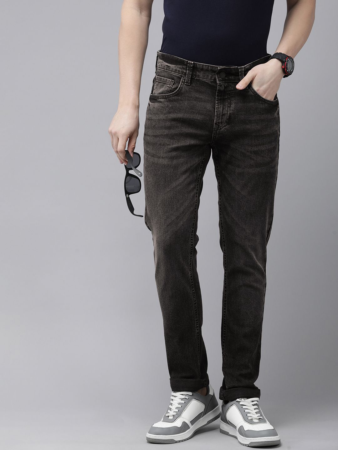 SPYKAR Men Skinny Fit Low-Rise Light Fade Stretchable Jeans