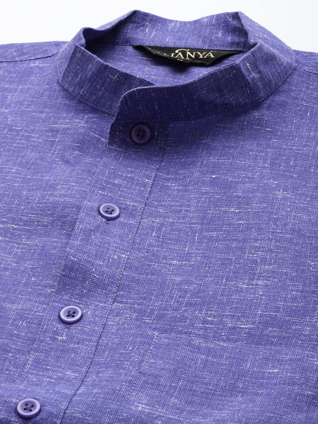 SOJANYA Kurta Collar Mandarin Solid