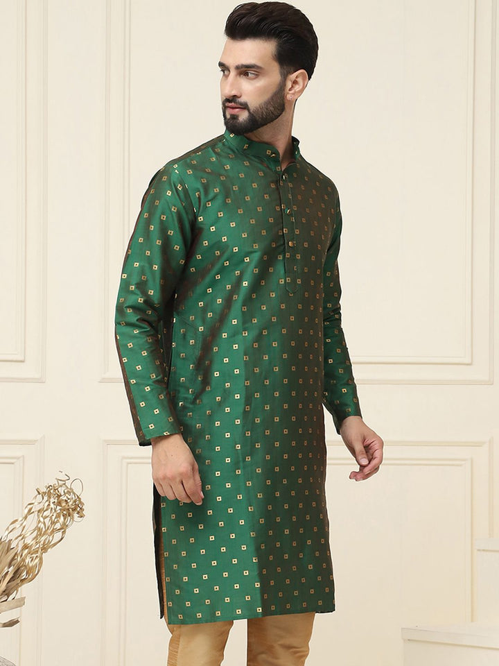 SOJANYA Men Green Kurta