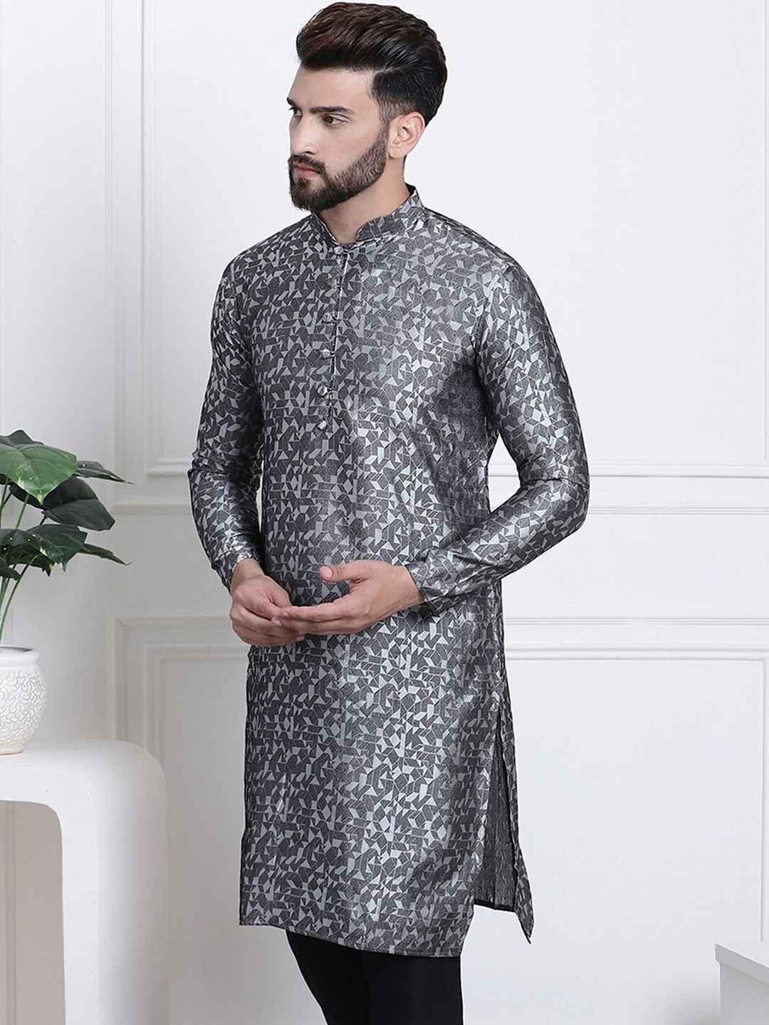 SOJANYA Ethnic Motifs Woven Design Regular Kurta