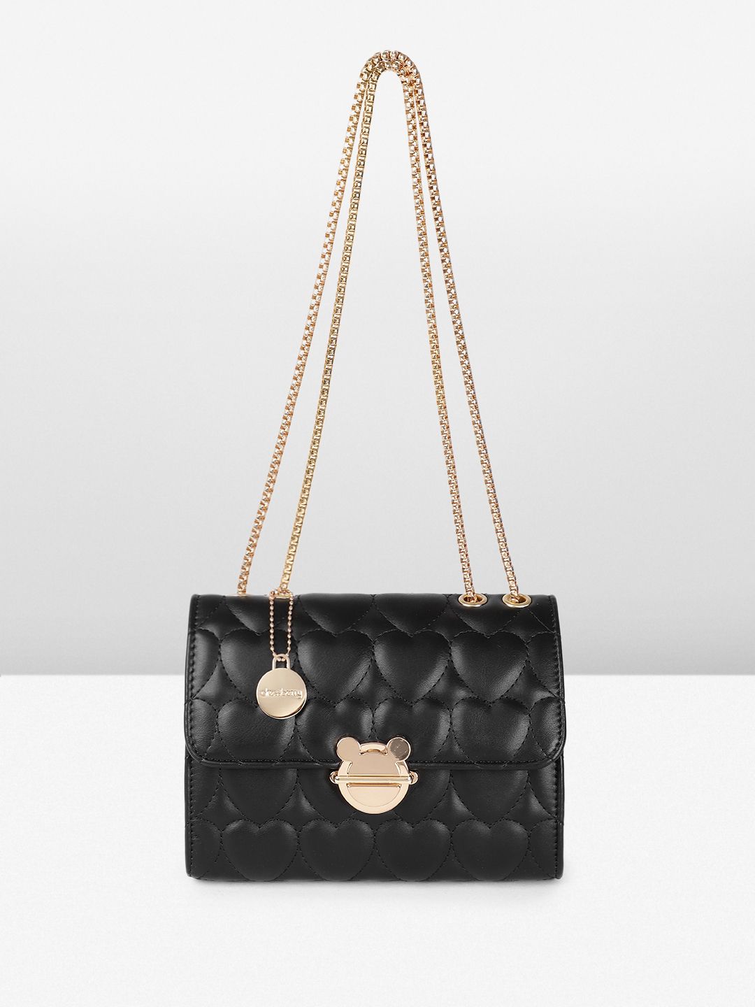 DressBerry Textured Structured Shoulder Bag with Quilted