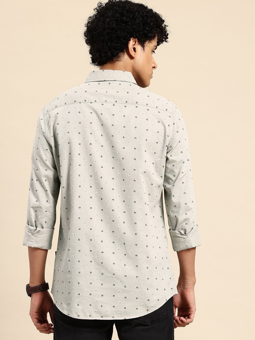 Being Human Pure Cotton Slim Fit Printed Casual Shirt