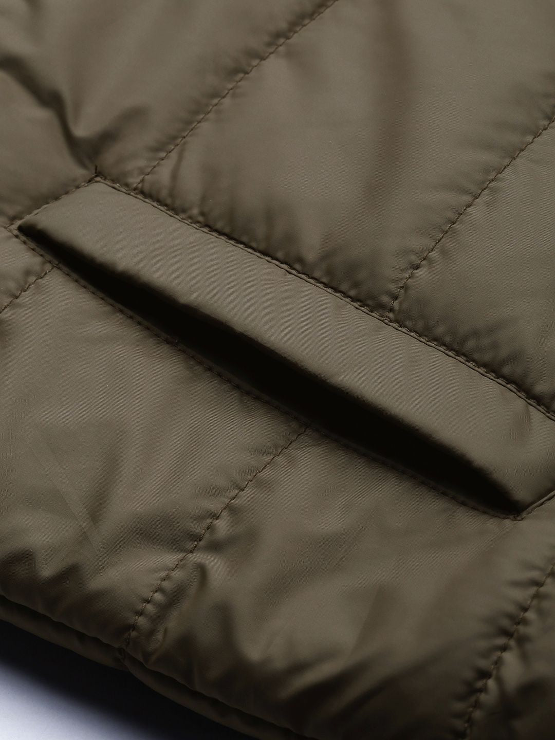 The Indian Garage Co Men Zip-Front Puffer Jacket with Flap-Button Pockets