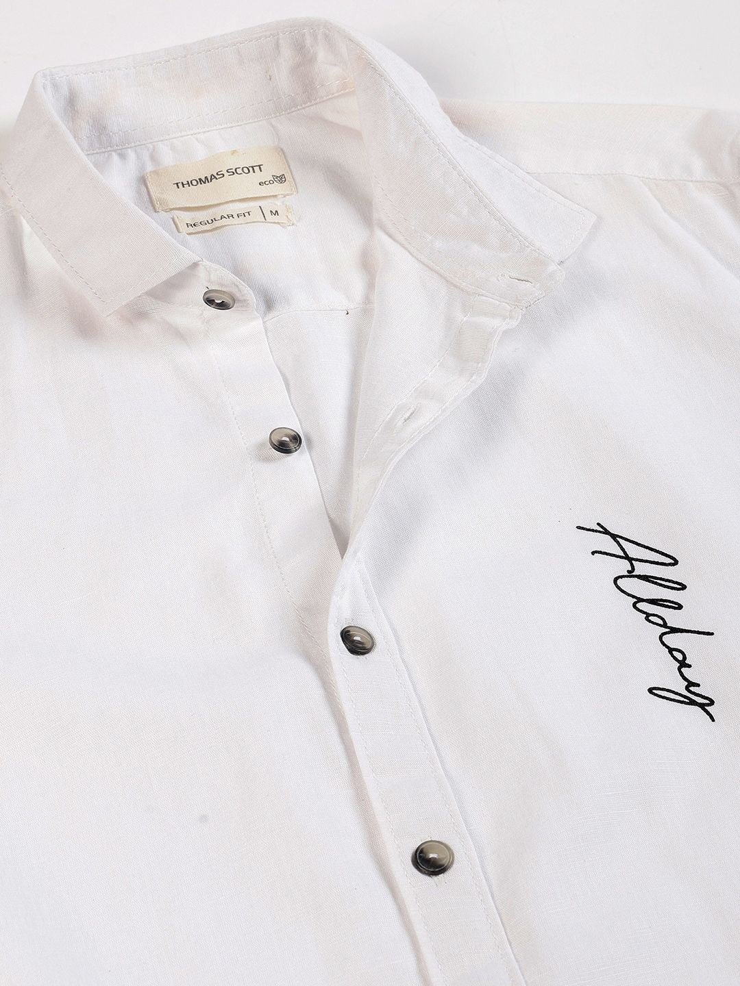 Thomas Scott Typography Printed Classic Regular Fit Casual Shirt