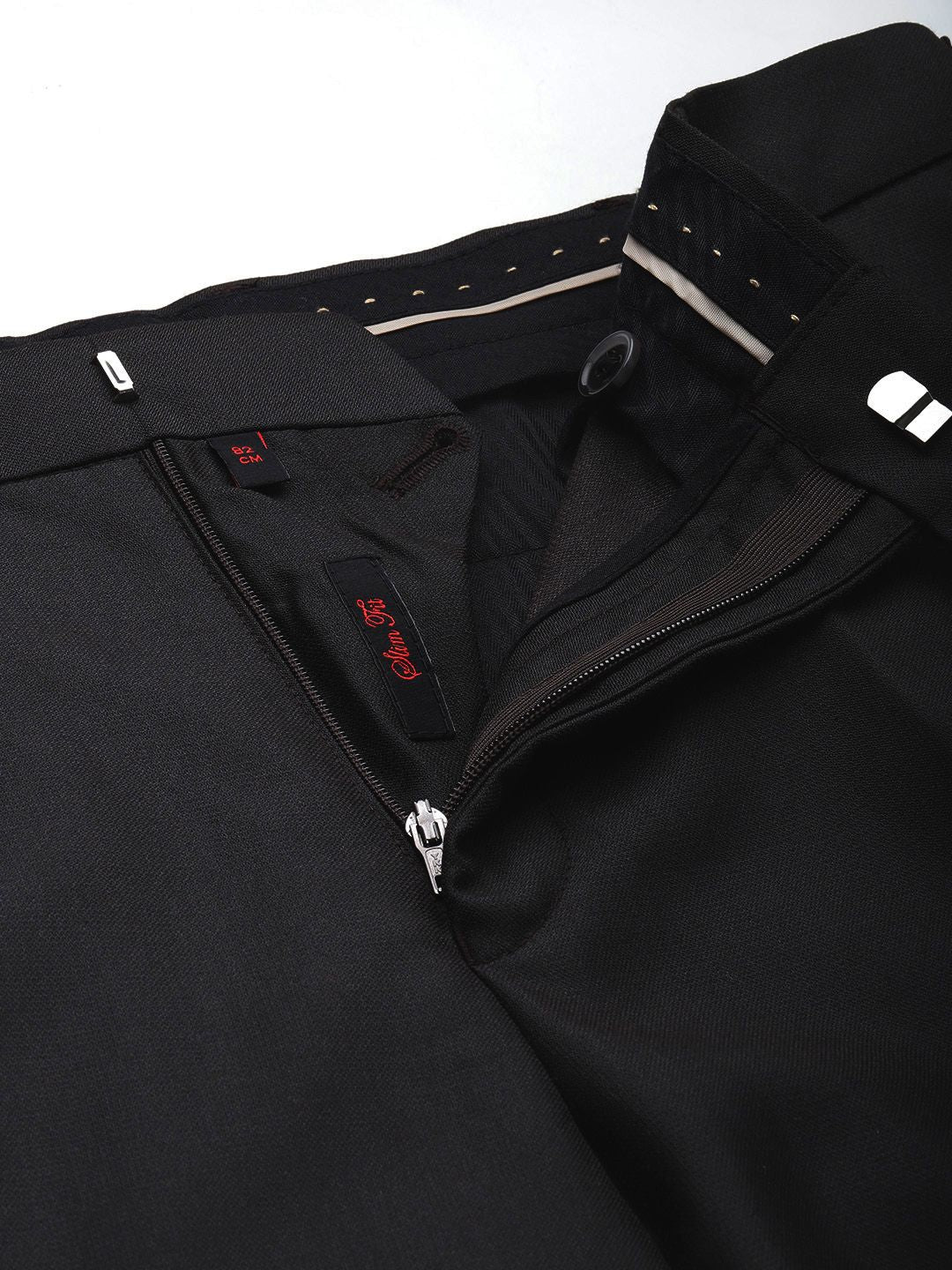 Raymond Men Mid-Rise Slim Fit Formal Trousers