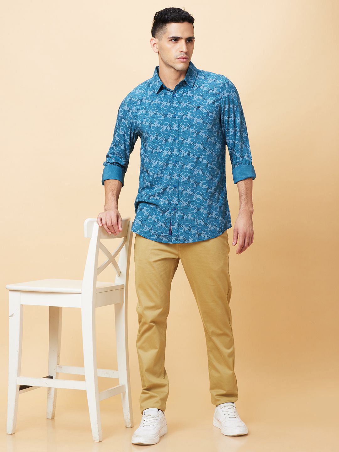 Being Human Men Slim Fit Floral Opaque Printed Casual Shirt