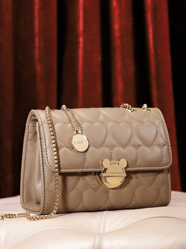 DressBerry Quilted Shoulder Bag with Chain Strap