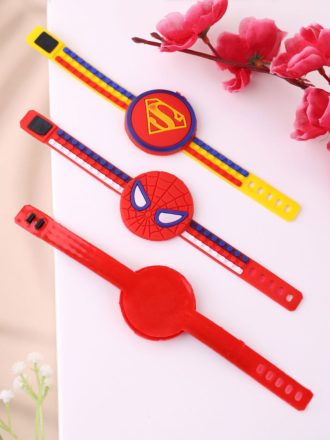 PANASH- Boy Set Of 3 Circle Shaped Rakhis With Roli Chawal