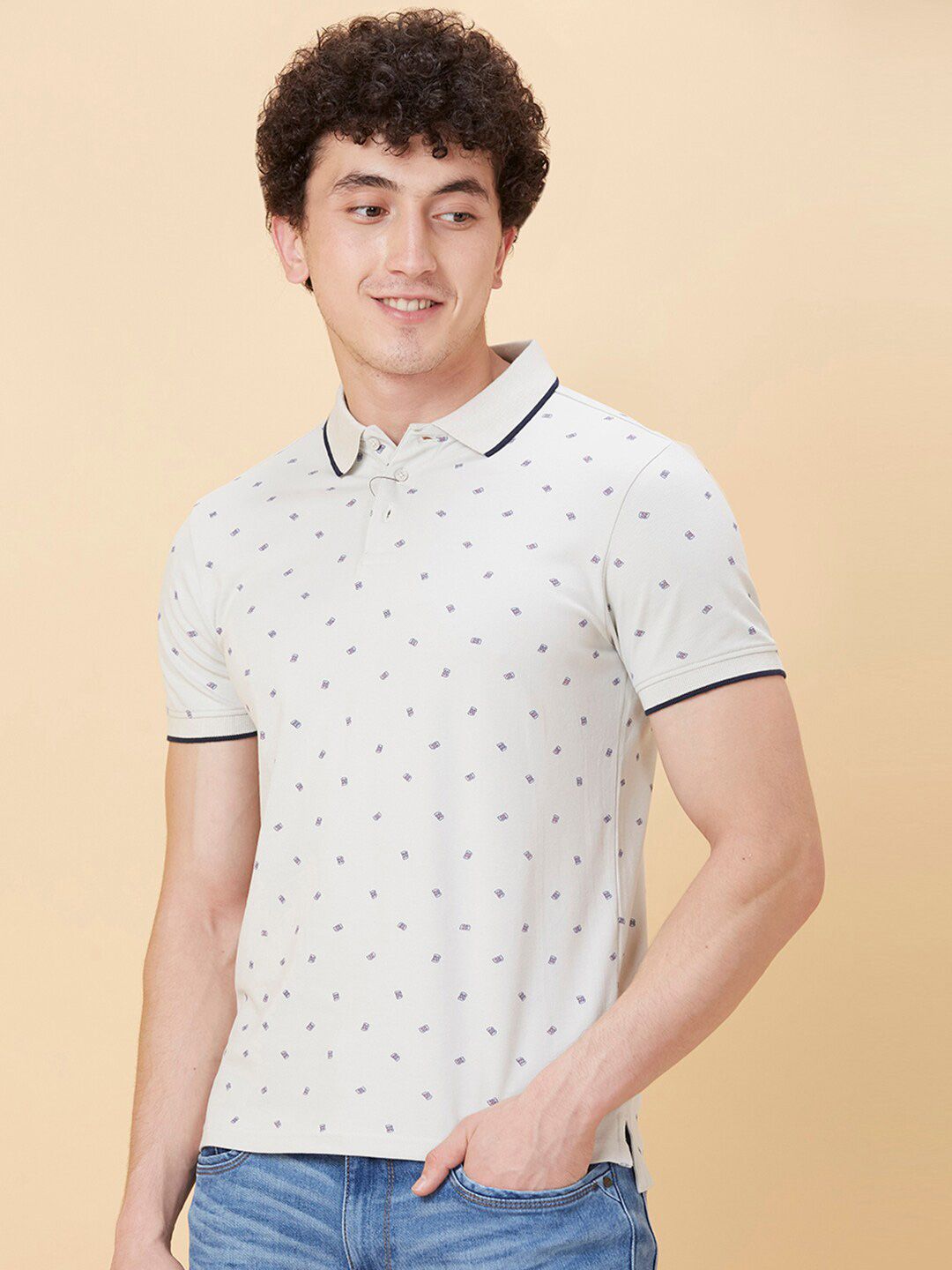 Being Human Conversational Printed Polo Collar Casual T-shirt