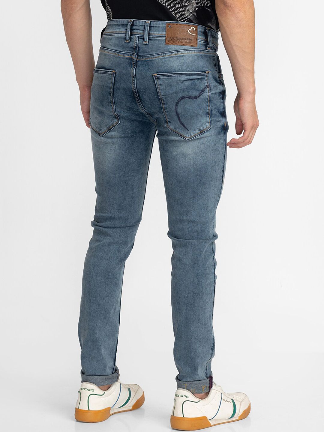 Being Human Men Skinny Fit Heavy Fade Jeans