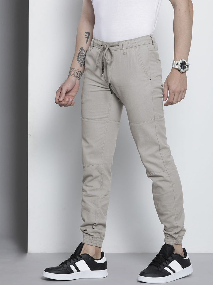 The Indian Garage Co Men Grey Joggers Trousers