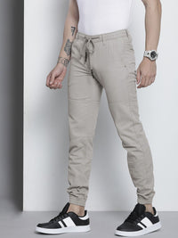 The Indian Garage Co Men Grey Joggers Trousers