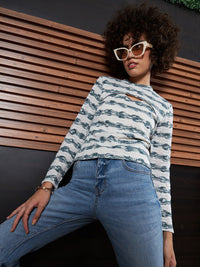Athena Self Design knits Cut-Out Top