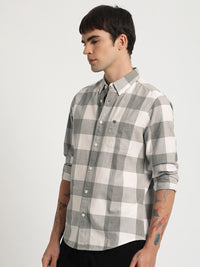 THE BEAR HOUSE Buffalo Checked Slim Fit Pure Cotton Shirt