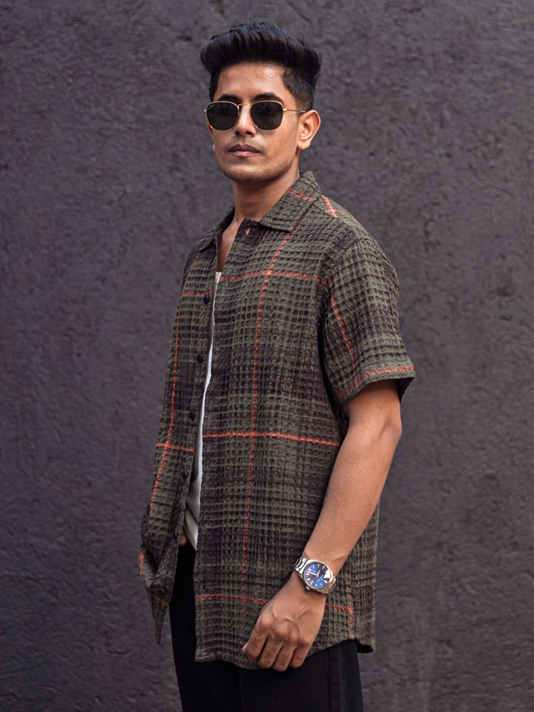 Powerlook Men Tartan Checks Opaque Checked Casual Shirt