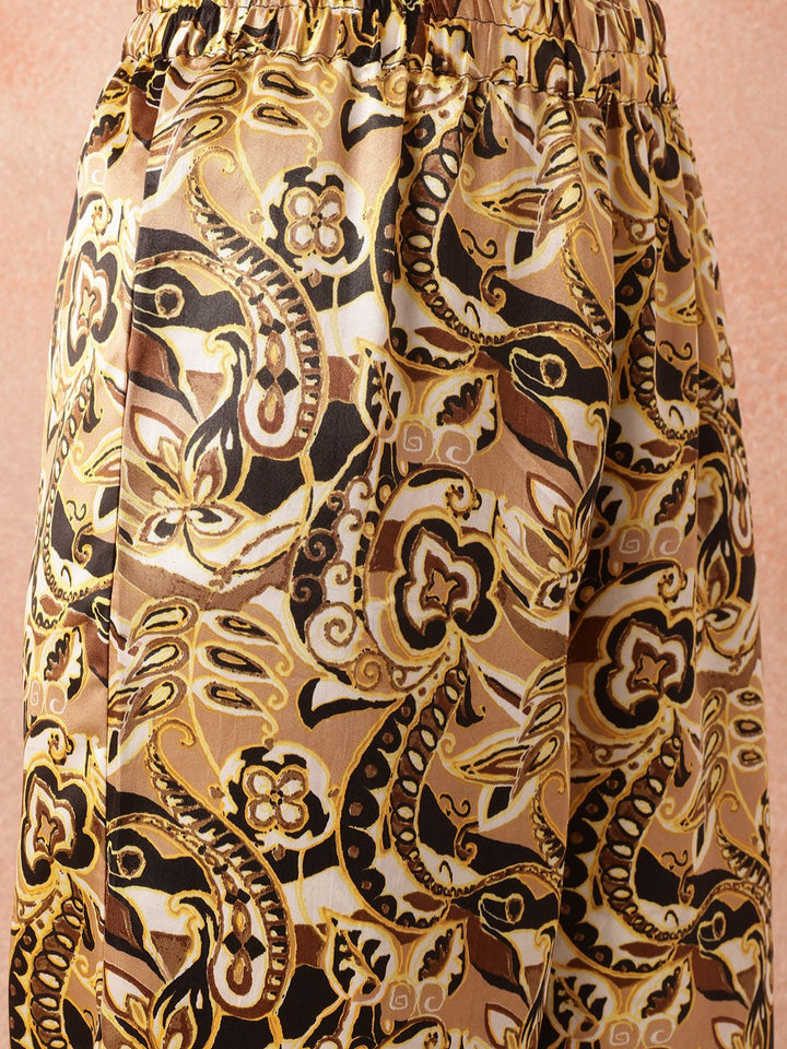 all about you Indie Florals Printed Co-Ords with Tie-Up Belt