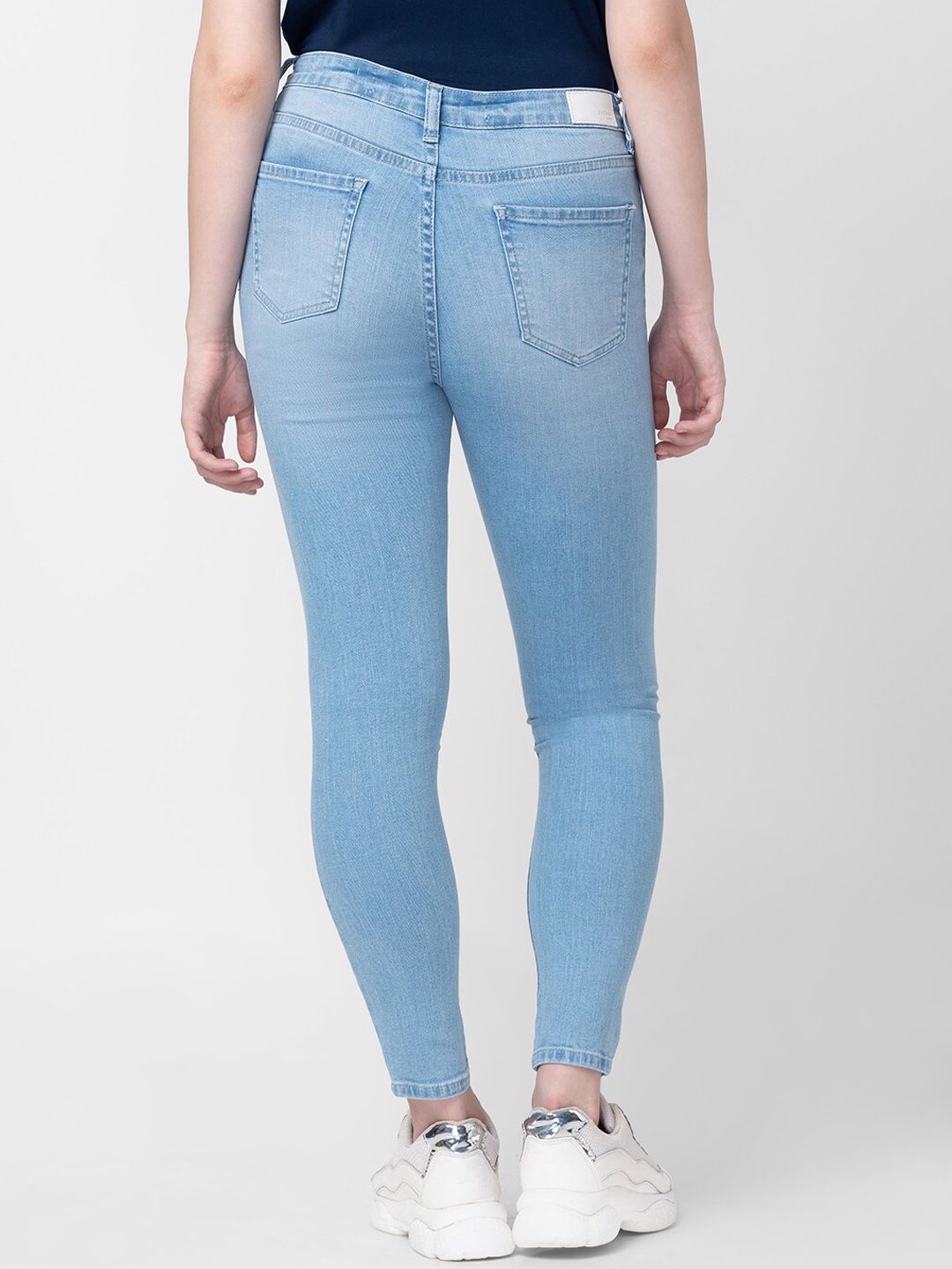 SPYKAR Women Super Skinny Fit High-Rise Light Fade Cotton Jeans