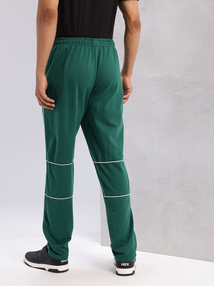 HRX by Hrithik Roshan Men Contrast Piping Mid-Rise Lifestyle Track Pants