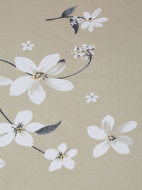 KLOTTHE Beige Printed Pure Cotton 130 GSM Single Bedsheet Set