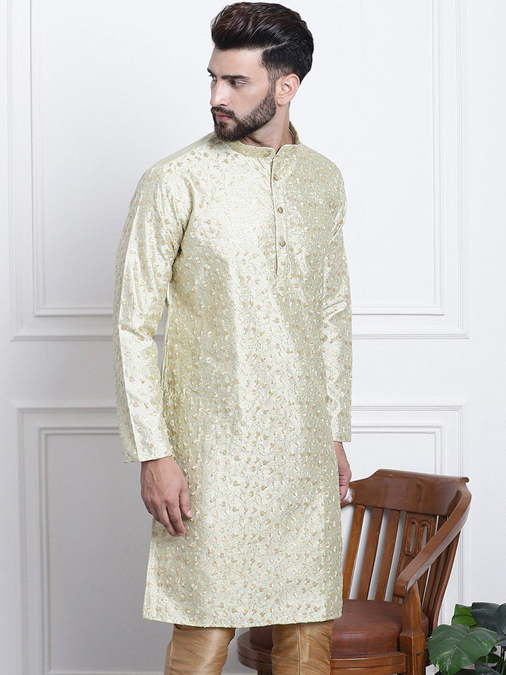 SOJANYA Kurta Lurus Kolar Mandarin Sulam Bunga