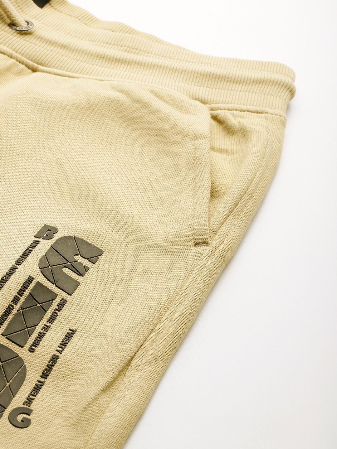 Being Human Printed Detail Pure Cotton Joggers