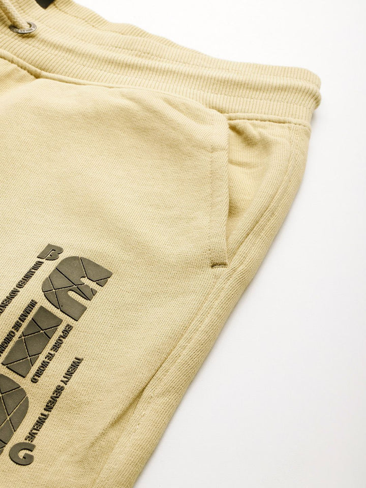 Being Human Printed Detail Pure Cotton Joggers