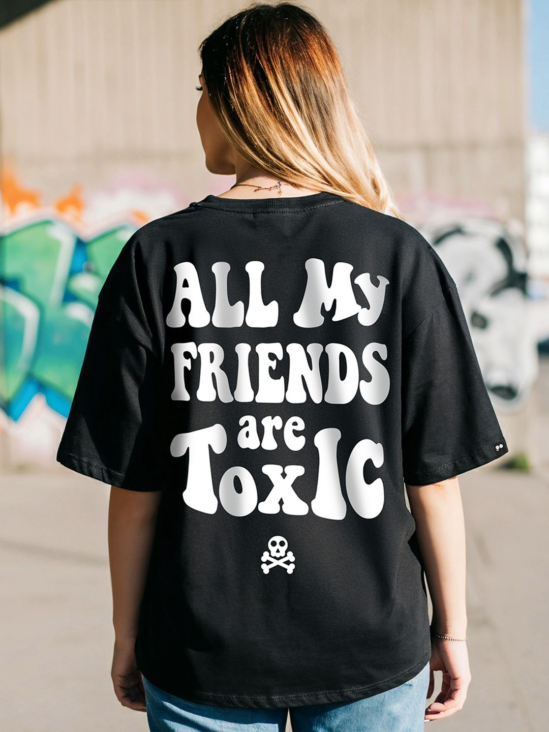 Bewakoof Typography Print Oversized T-shirt