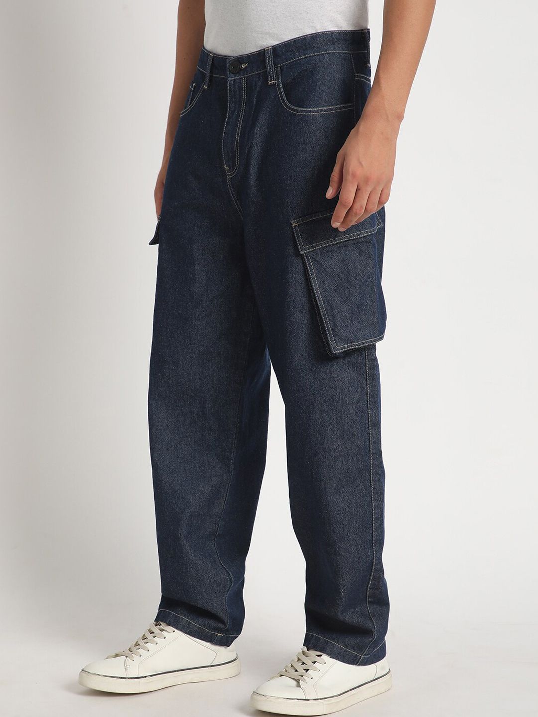 Bene Kleed Men Cargo Baggy Denim